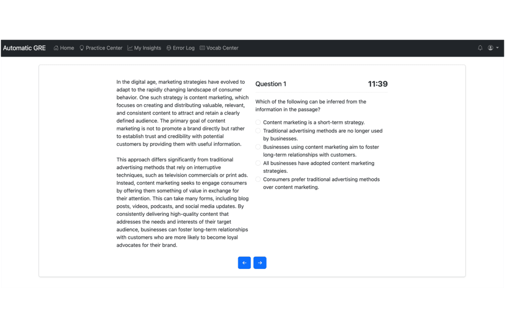Reading Comp Screenshot